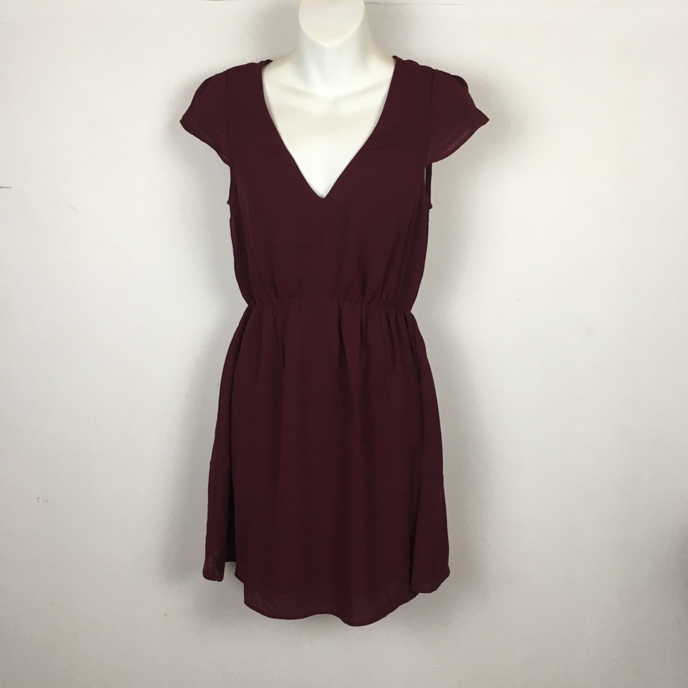 Burgundy dress XS